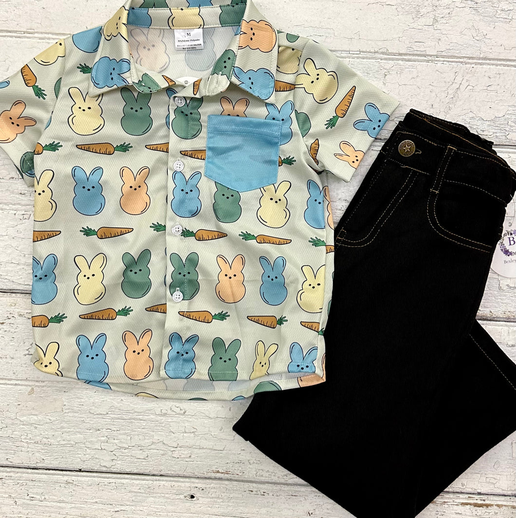 Peeps Easter Button Up