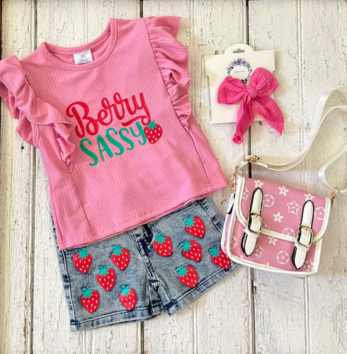 Berry Sassy Ruffle Top