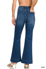 Load image into Gallery viewer, TUMMY CONTROL ELASTIC WAIST FLARE DENIM PANTS ZENANA