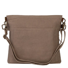 Load image into Gallery viewer, Fold Over Stone Up-Cycled Convertible Women&#39;s Tote Bag