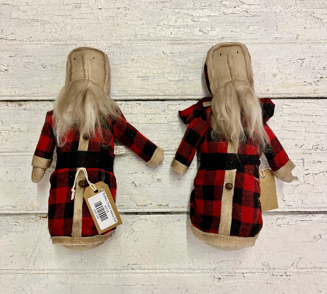 Buffalo Check Santa Doll