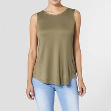 Load image into Gallery viewer, Erin Pleat Back Tank Olive