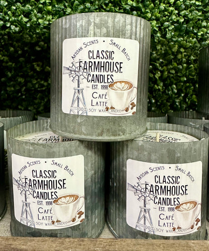 Cafe Latte Fluted Tin Candle