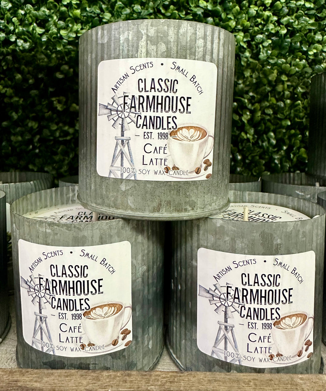 Cafe Latte Fluted Tin Candle