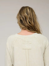 Load image into Gallery viewer, Oatmeal Washed V Neck Exposed Seam Top
