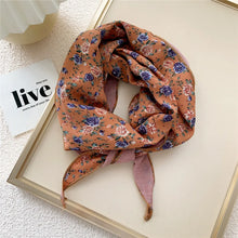 Load image into Gallery viewer, Double-Layered Diamond Pattern Twilly Scarf