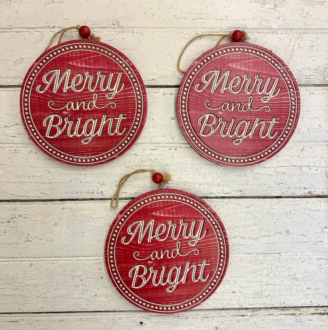 Merry and Bright Large Ornament