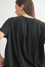 Load image into Gallery viewer, Shoreline Pima Cotton Slouchy Tee Black