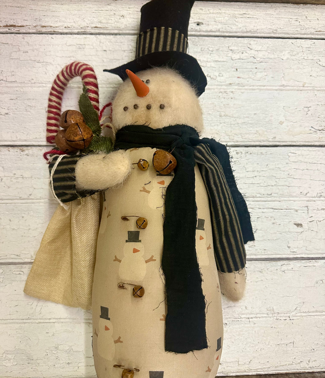 Stanley Snowman With Candy Cain