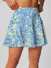 Load image into Gallery viewer, Floral Print Tennis Skort Boho Athletic Skirt Blue