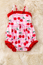 Load image into Gallery viewer, Cherry &amp; Pink Gingham Romper.