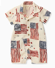 Load image into Gallery viewer, American Flag Baby Boy Romper