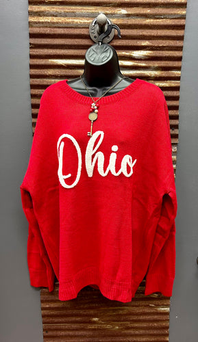 Red Ohio Knit Sweater