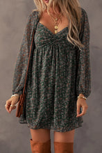 Load image into Gallery viewer, Green Floral Print Dress