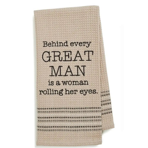 Great Man Waffle-Weave Dishtowel (Set of 2)