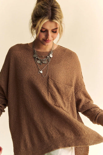Textured Yarn Relaxed Fit Sweater