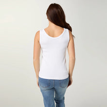 Load image into Gallery viewer, Ultra-Lush Reversible Seamless Ribbed Tank - White