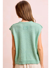 Load image into Gallery viewer, Mint Texture Sleeveless Knit Top