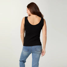 Load image into Gallery viewer, Ultra-Lush Reversible Seamless Ribbed Tank - Black