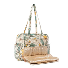Load image into Gallery viewer, Sunnyfield Cotton Diaper Bag in Ochre Fern