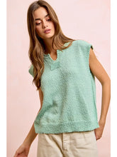 Load image into Gallery viewer, Mint Texture Sleeveless Knit Top