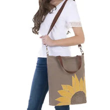 Load image into Gallery viewer, Sunny Up-Cycled Canvas Convertible Women&#39;s Tote