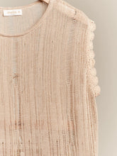 Load image into Gallery viewer, Boat Neck Sleeveless Top with Lace Hem