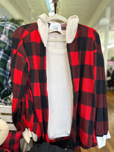 Load image into Gallery viewer, Red Plaid Hooded Jacket