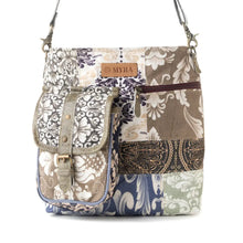 Load image into Gallery viewer, Mossbloom Upcycled Canvas Bag For Women in Olive