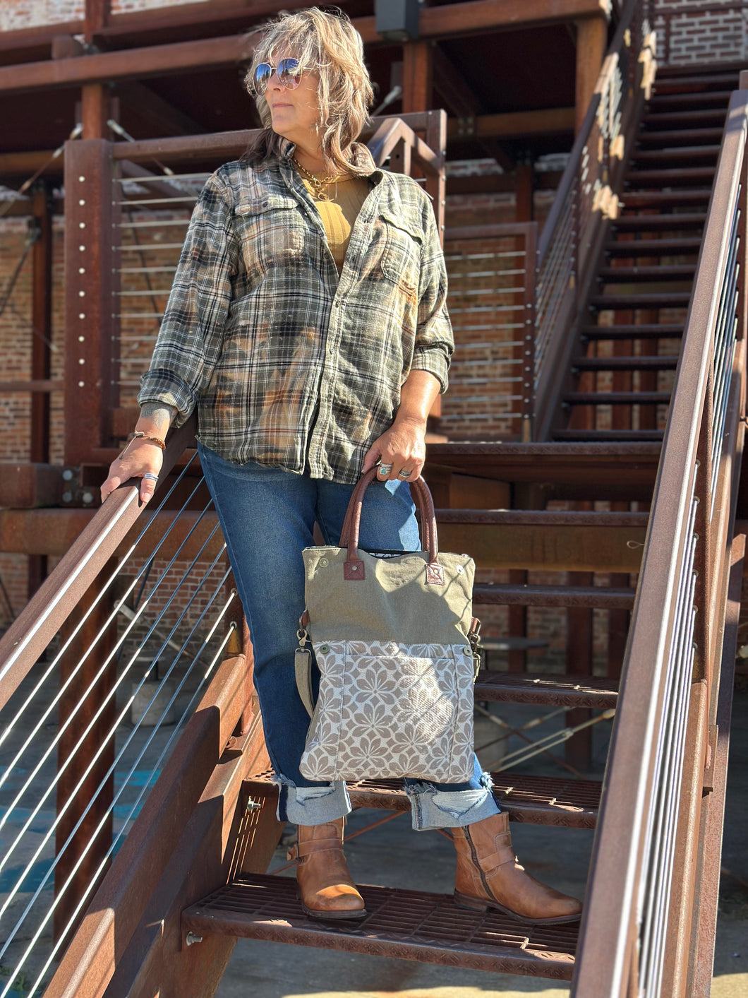 Olive Green Bleached Flannel