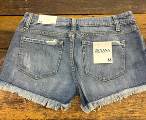 Distressed Denim Shorts