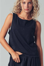 Load image into Gallery viewer, Coastal Cool Sleeveless Tank Top Black