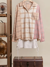 Load image into Gallery viewer, Plaid Oversized Shacket Pink