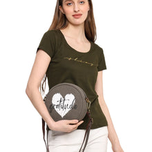 Load image into Gallery viewer, Gratitude Original Leather Round Crossbody Bag