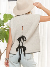 Load image into Gallery viewer, Ribbon Tie Back Knit Top Sweater Vest