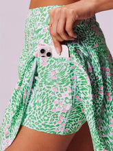 Load image into Gallery viewer, Floral Print Tennis Skort Boho Athletic Skirt Green