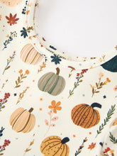 Load image into Gallery viewer, Fall Orange Pumpkin &amp; Leaf Twirl Girls Dress
