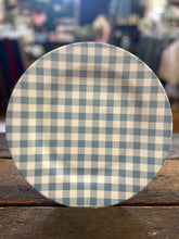 Load image into Gallery viewer, Light Blue Checked Charger Plates