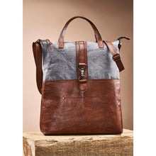 Load image into Gallery viewer, Jamie Up-Cycled Canvas Convertible Women&#39;s Tote Bag Gray