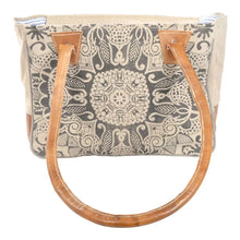 Load image into Gallery viewer, Tan Canvas Shoulder Bag with Print