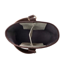 Load image into Gallery viewer, Textura Cotton &amp; Leather Wine Holder in Mocha Cream