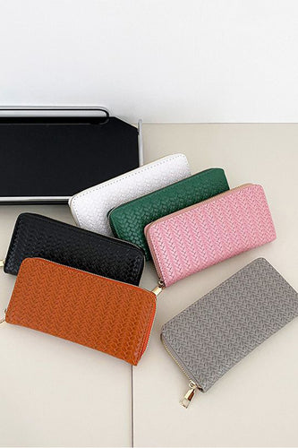 Vegan Leather Weave Wallet