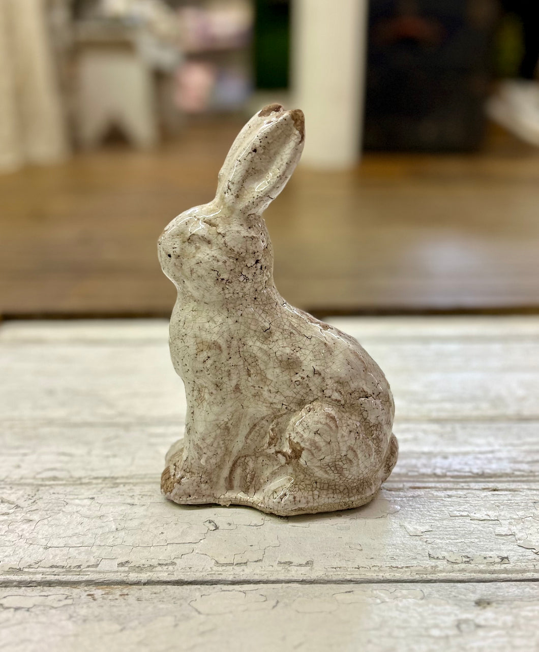 Ceramic White Standing Bunny