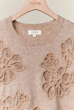 Load image into Gallery viewer, Embroidered Floral Detail Sweater
