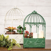 Load image into Gallery viewer, Distressed Metal Birdcage White