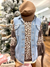 Load image into Gallery viewer, Leopard Print Drop Shoulder Pullover
