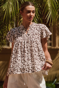Plus Ditsy Floral Blouse