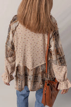Load image into Gallery viewer, Boho Floral Plaid Patchwork Distressed