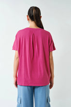 Load image into Gallery viewer, Shoreline Pima Cotton Slouchy Tee Plum Pink