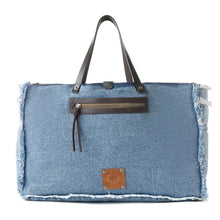 Load image into Gallery viewer, Frayed Frontier Western Denim Tote